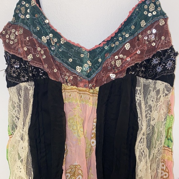 Boho Mixed Textile Tank Top - Picture 3 of 7